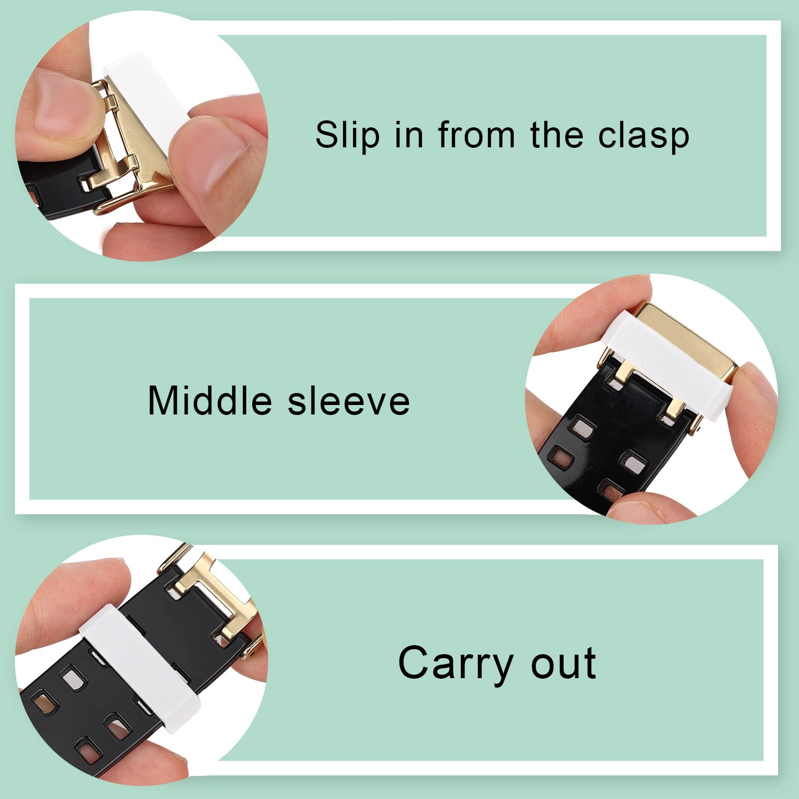 SAVITA Silicone Watch Strap Holder Loop - Replacement Watch Band Keeper Retainer for Apple Watch, Garmin, Fitbit - Secure Your Watch Bands While Running, Swimming & Daily Activities