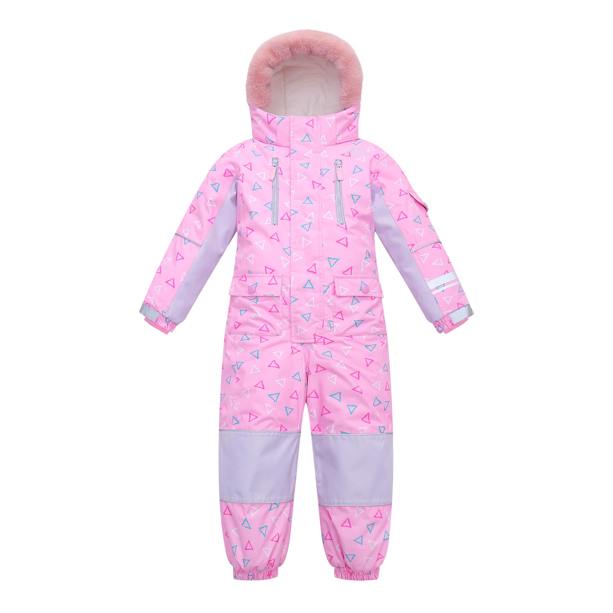 Yueta One Piece Snowsuit for Baby Boys & Girls - Waterproof Winter Ski Suit Jacket Jumpsuit for Kids 3-8 Years - Perfect for Snowboarding, Skiing & Outdoor Winter Play