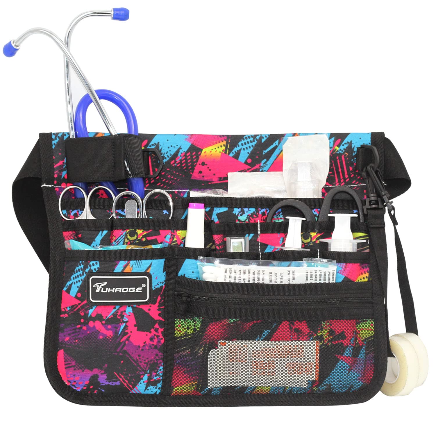Tuhaoge Multifunctional Nurse Storage Bag - Medical Kit Waist Pouch for Nurses & Healthcare Professionals | Durable Organizer for Stethoscope, Scissors, Pens & Supplies | Perfect for Hospital Shifts, Home Care & Emergency Use
