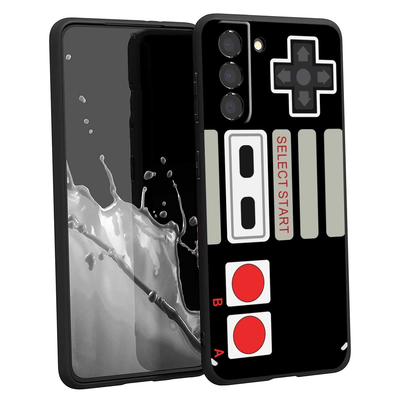 Retro Arcade Game Design Samsung Galaxy S22 Case - 80s 90s Vintage Video Game Inspired Soft Silicone Protective Cover for Men & Boys | Perfect for Gaming Enthusiasts & Retro Lovers