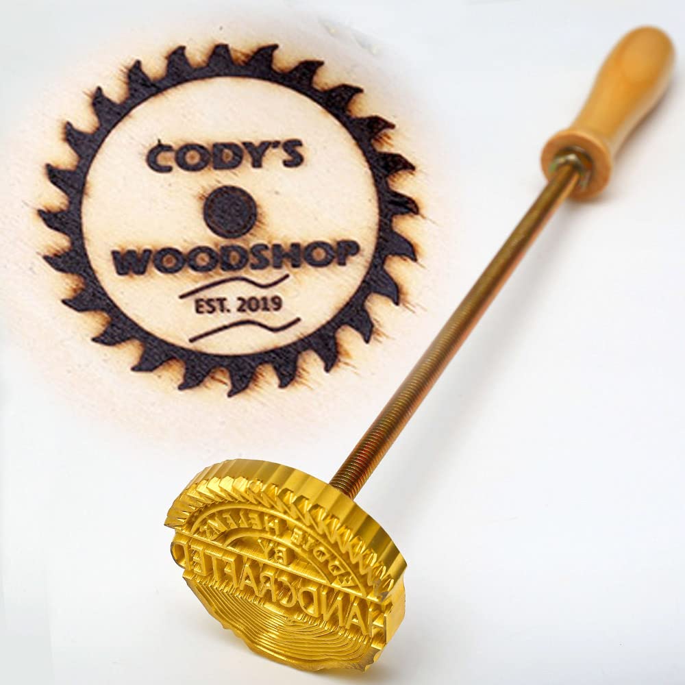 Custom Logo Wood Branding Iron - Personalized Leather & Wood Burning Stamp - Durable Branding Tool for BBQ Grilling, DIY Crafts & Leatherworking Projects