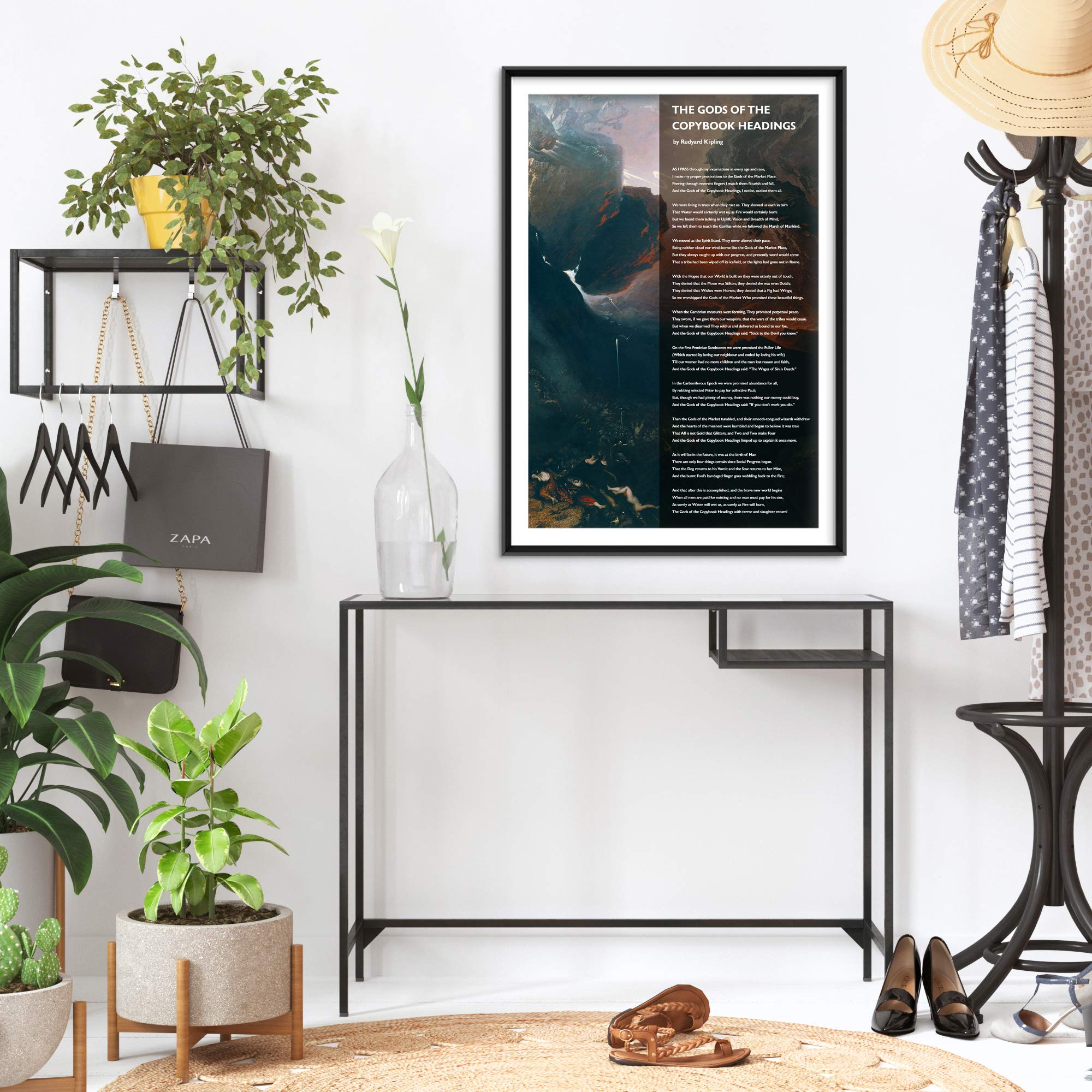 Rudyard Kipling Poem Print - The Gods of The Copybook Headings - Heaven & Hell Art Photo Poster - 15x10 Inch Wall Decor - Perfect Gift for Poetry Lovers & Literary Enthusiasts - Ideal for Home, Office, or Classroom Decoration