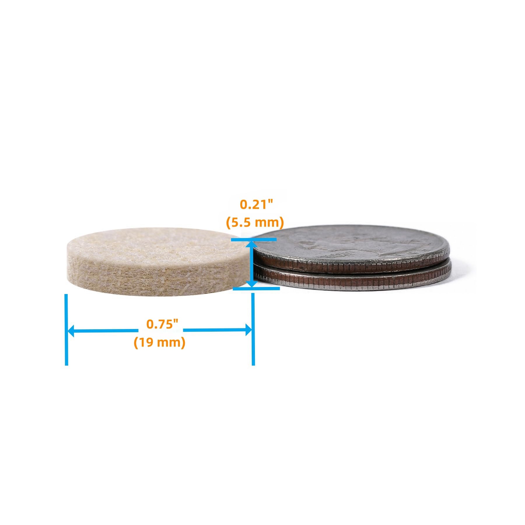 Furnigear 96-Pack Self-Adhesive Felt Furniture Pads (3/4 Inch Round) - Hardwood Floor Protectors for Chairs, Tables & Furniture - Anti-Scratch, Noise Reduction & Smooth Sliding - Perfect for Home, Office & Moving Furniture