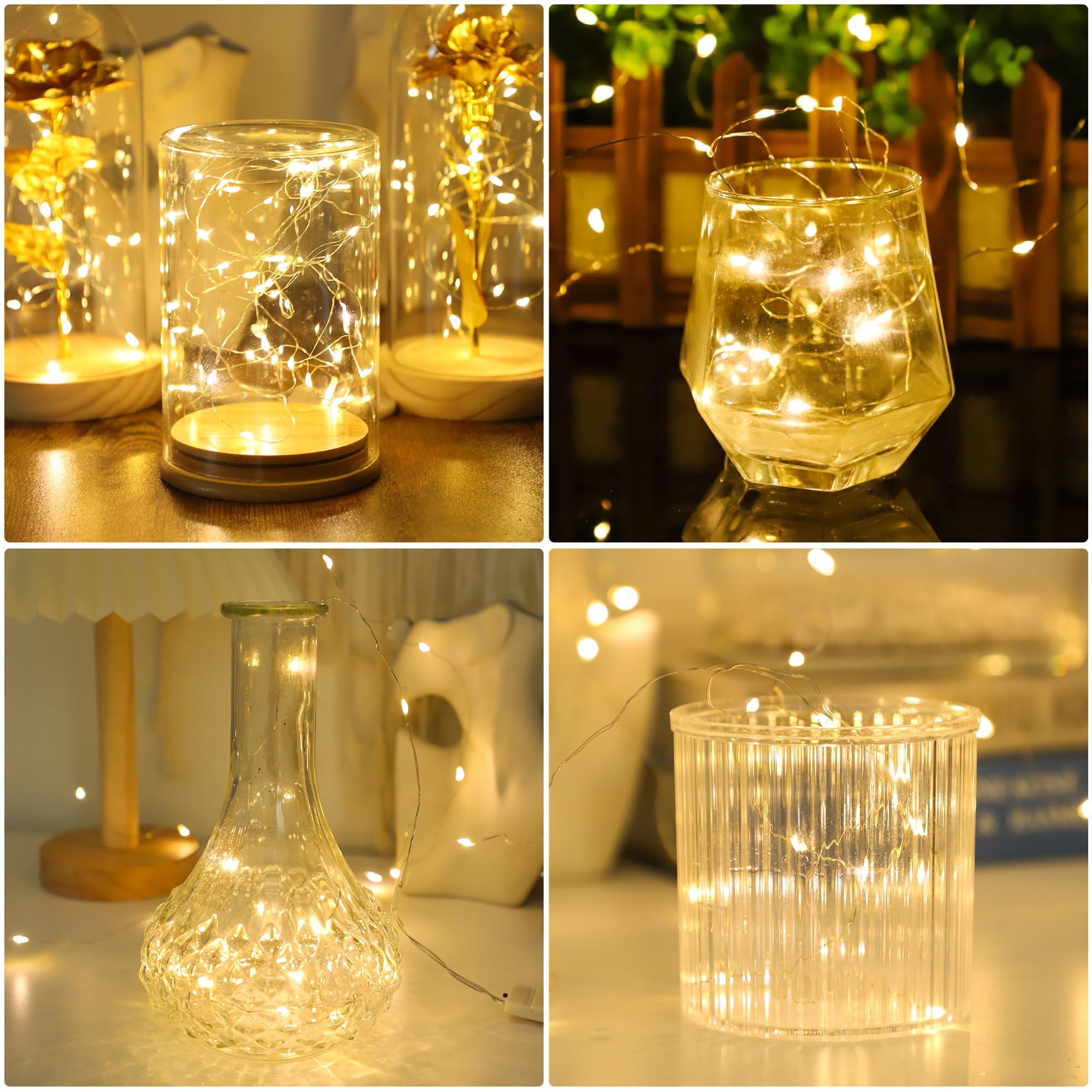 12 Pack Fairy Lights Battery Operated - 7 ft 20 LED Mini String Lights for Bedroom, Table, Party & Birthday Decorations (Warm White) | Perfect for Home, Wedding, Christmas Tree & Outdoor Decor