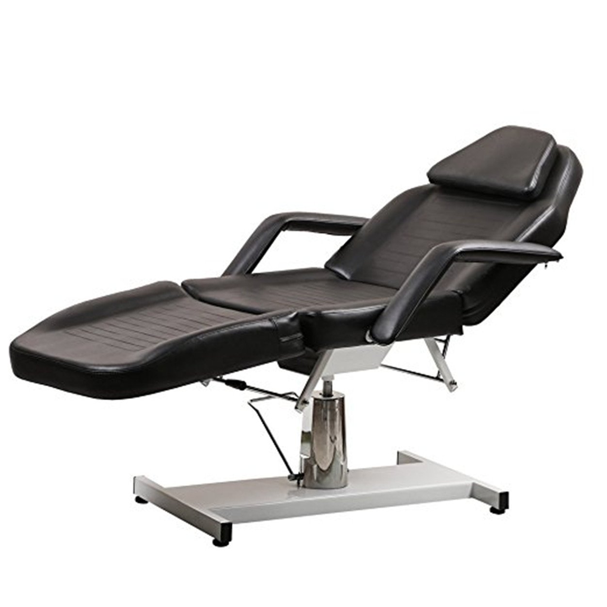 Professional Salon Massage Styling Bed Chair - Adjustable Black Spa & Skin Care Equipment for Facial, Waxing, and Beauty Treatments