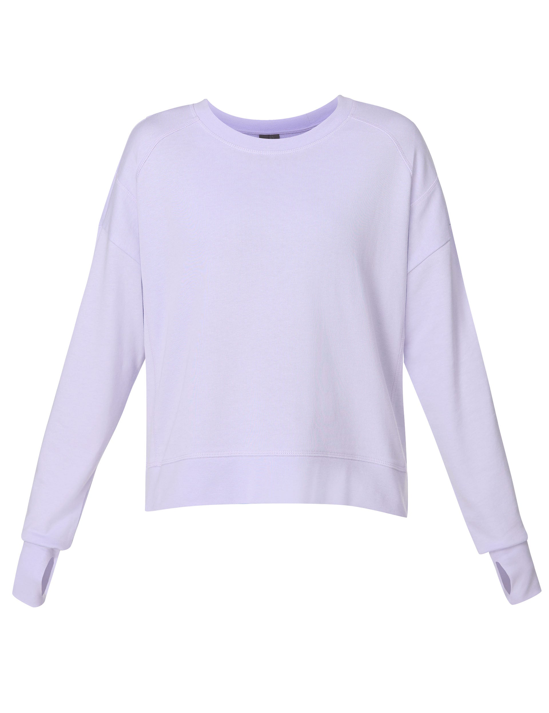 After Class Crop Sweatshirt for Women - Heather Purple Comfort Fit Pullover - Perfect for Casual Wear, Gym, and Street Style Fashion