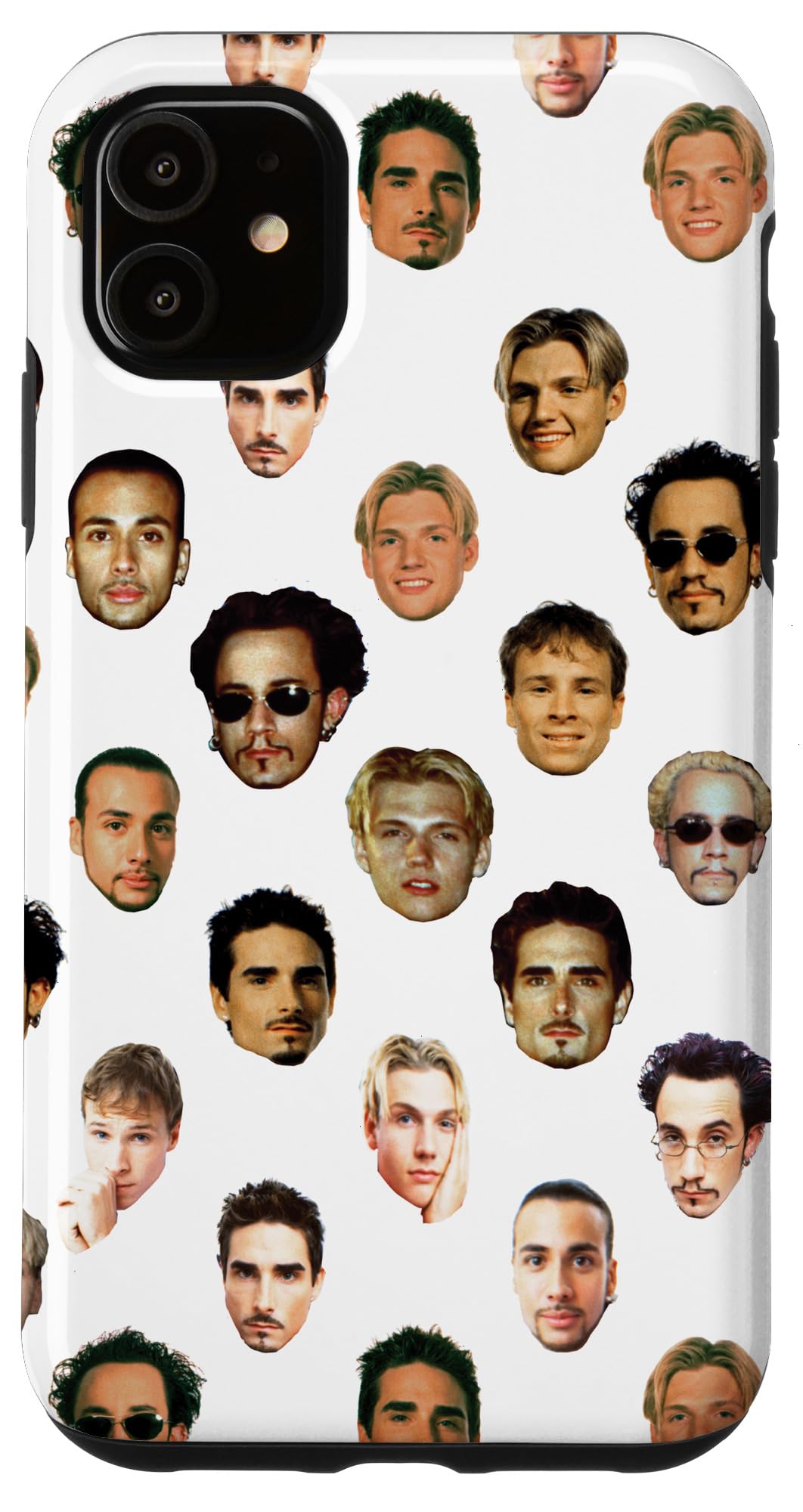 iPhone 11 Case - Backstreet Boys Repeated Faces White Hard Cover | Perfect for Fans, Concerts & Everyday Protection