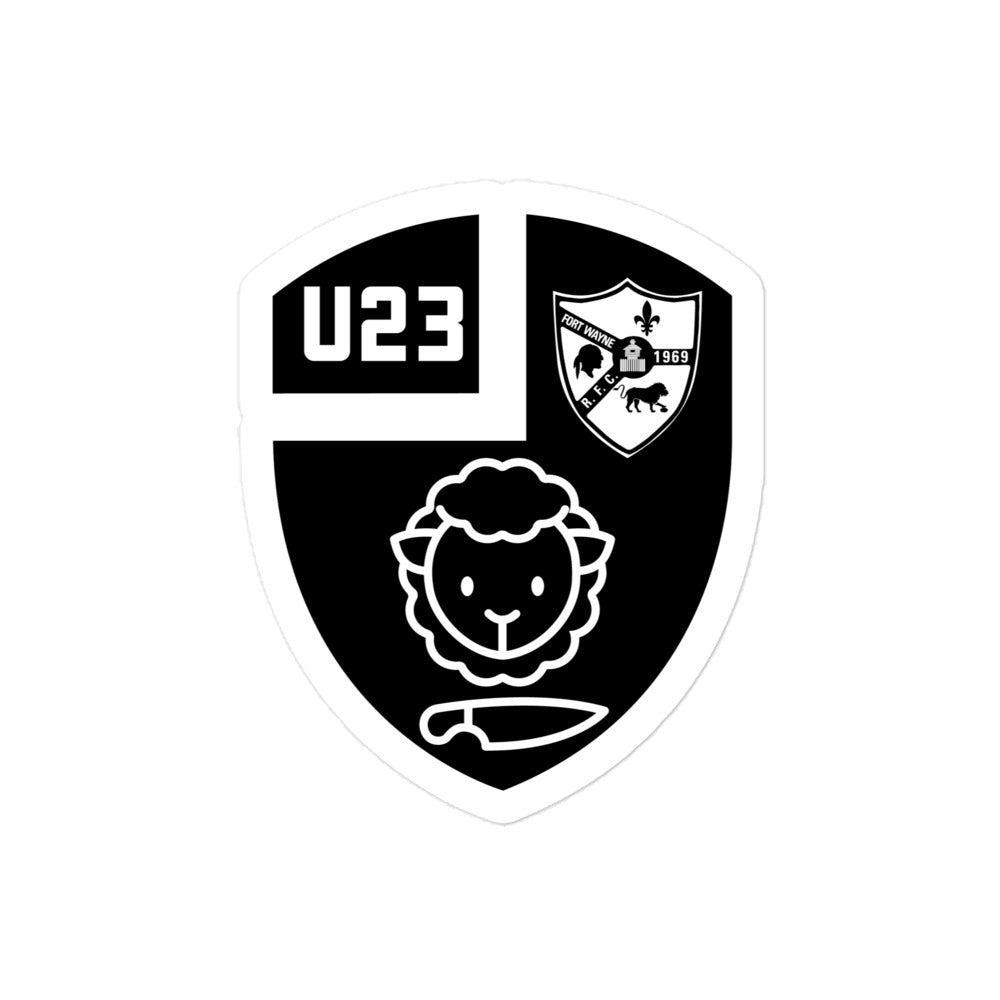Premium Black & Blue U23 Vinyl Stickers - Waterproof, Durable Decals for Laptops, Cars, Bikes & DIY Projects - Perfect for Personalization & Gift Giving