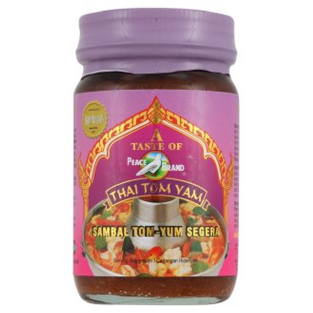 Premium Peace Brand Tom Yum Paste Sauce - Authentic Thai Flavor, 114g (3 Cans) - Perfect for Soups, Stir-Fries & Thai Cooking at Home
