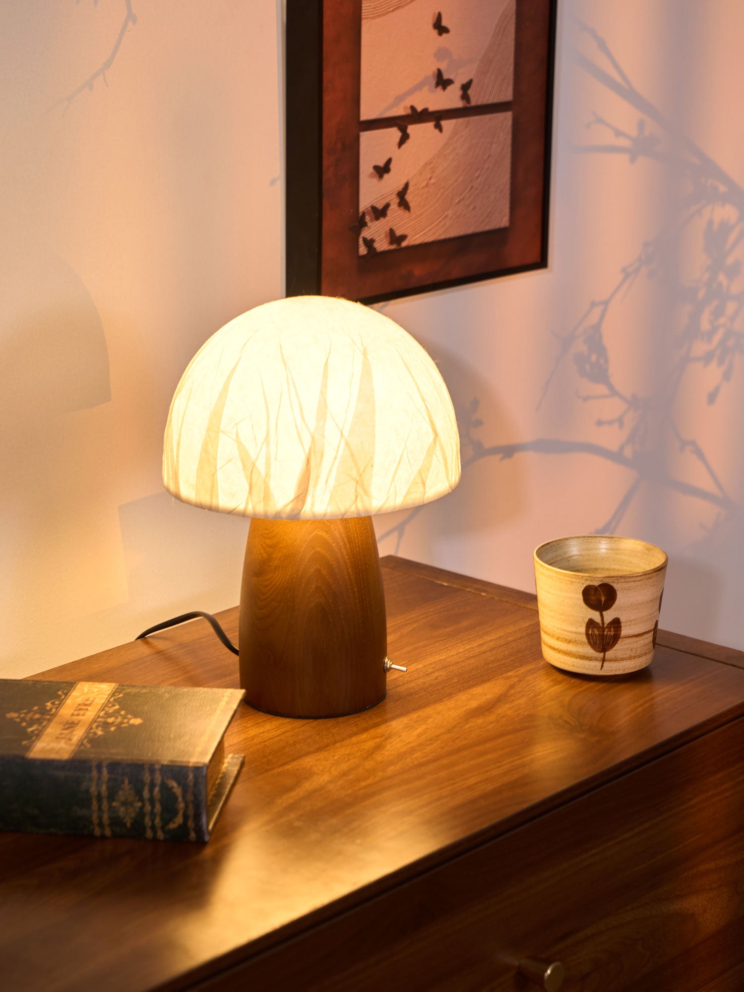 Myco Mushroom Table Lamp - Modern LED Night Light for Bedroom, Nursery, Living Room - Soft Glow & Energy Efficient - Perfect for Relaxation & Decor