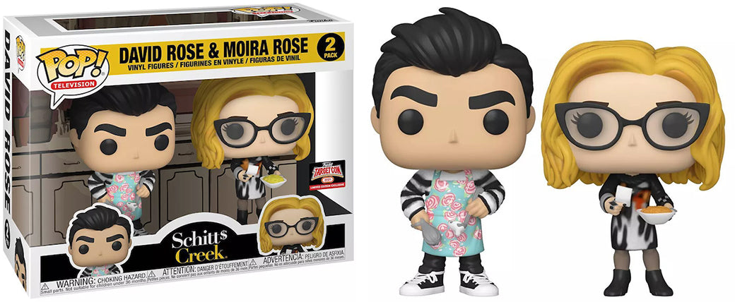 David Rose & Moira Rose Schitt's Creek 2-Pack Funko Pop! 2021 Target Exclusive - Perfect for TV Show Fans Collectors and Home Office Decor