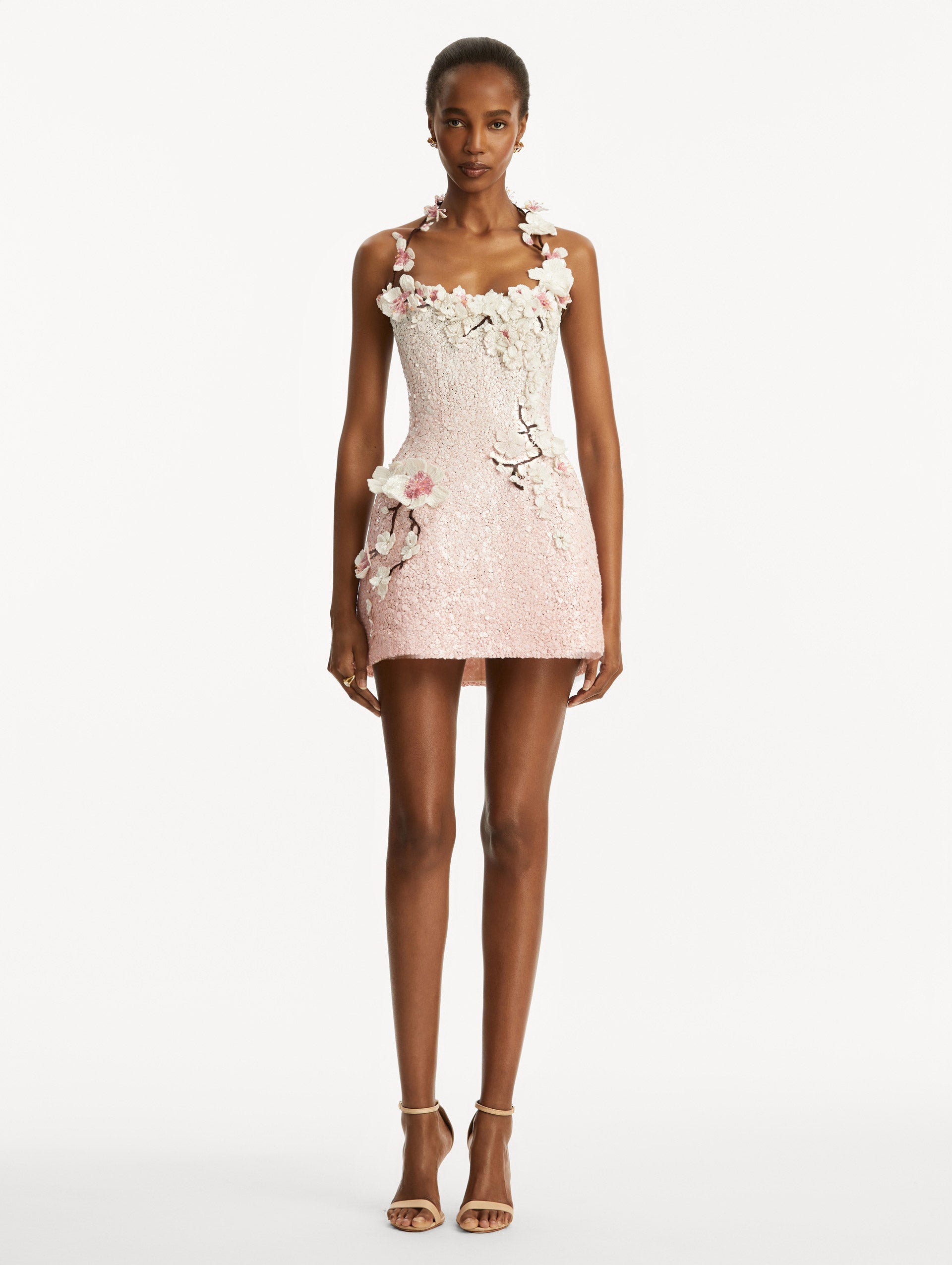Elegant Cherry Blossom Sequin Party Dress for Women - Perfect for Cocktail Parties, Prom, Evening Events & Special Occasions