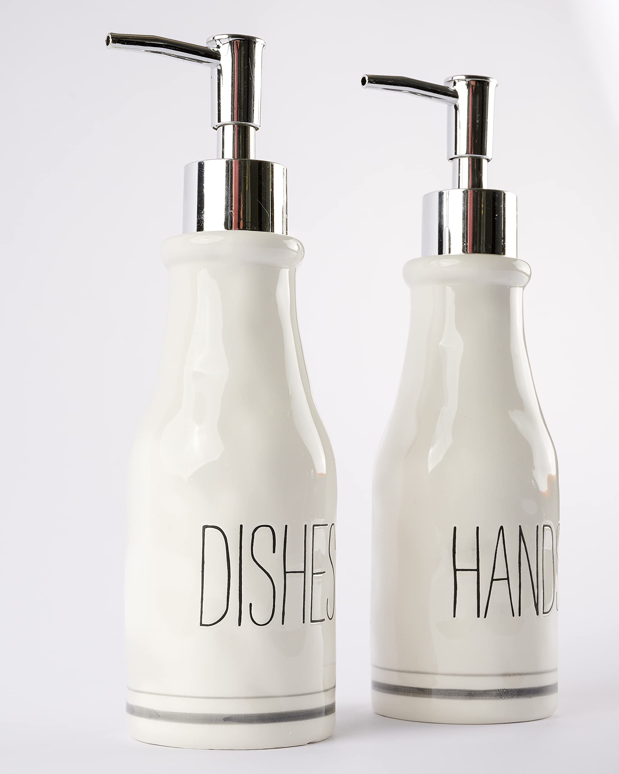 Farmhouse Style Boxed Hand Soap and Dish Soap Pump Set - Rustic Decor for Kitchen, Bathroom & Farmhouse Sink Area
