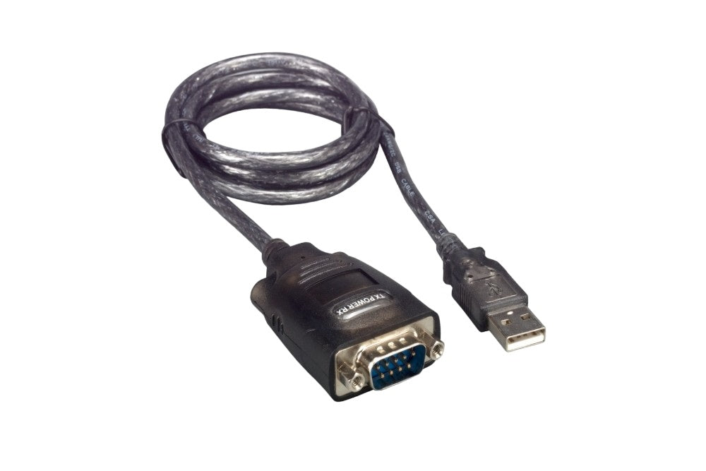 USB A Male to DB9 Male RS232 Serial Adapter Cable - Shielded Bi-Directional 3.3ft Black - Connect Legacy Devices to Modern Computers for Industrial Equipment, POS Systems & Networking (1-Pack)