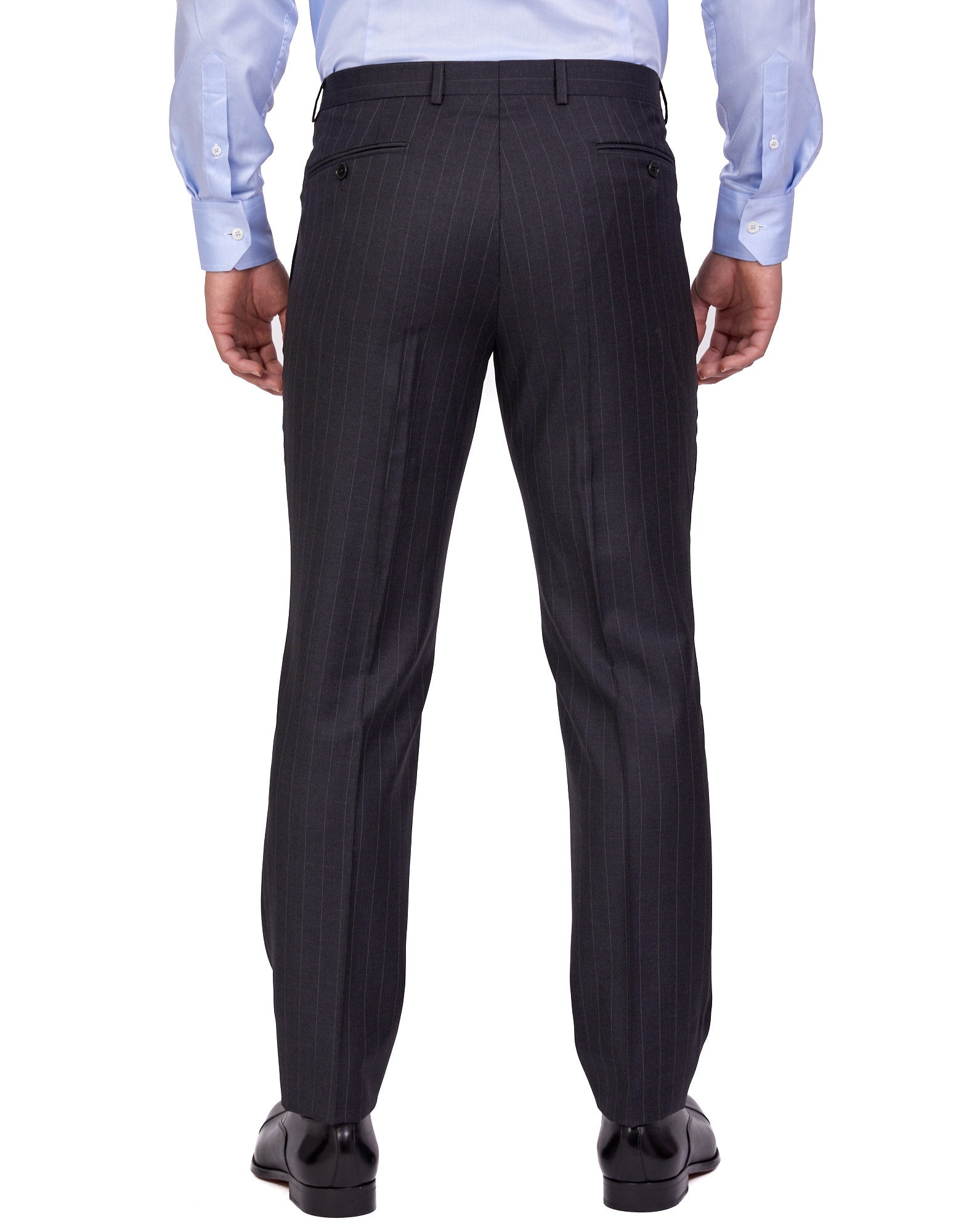Henry Sartorial Boston Wool Suit for Men - Premium Charcoal Gray Business Suit - Perfect for Office, Weddings & Formal Events (Size Large)
