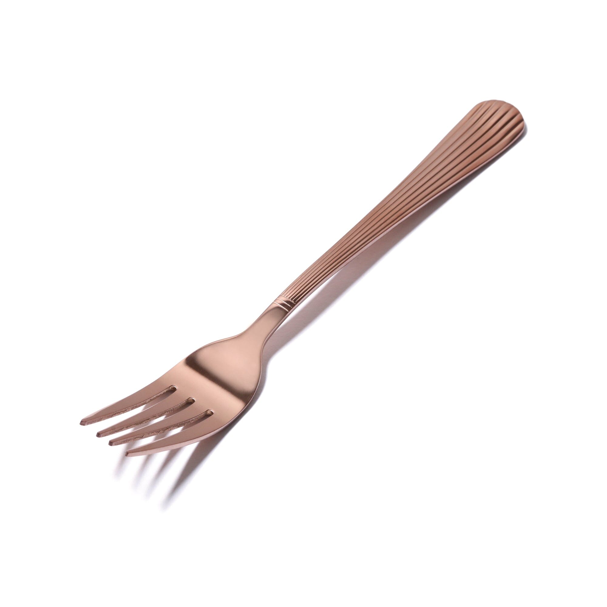 10-Piece Stainless Steel & Copper Cutlery Set - Elegant Flatware for Dining, Gifts, and Home Decor