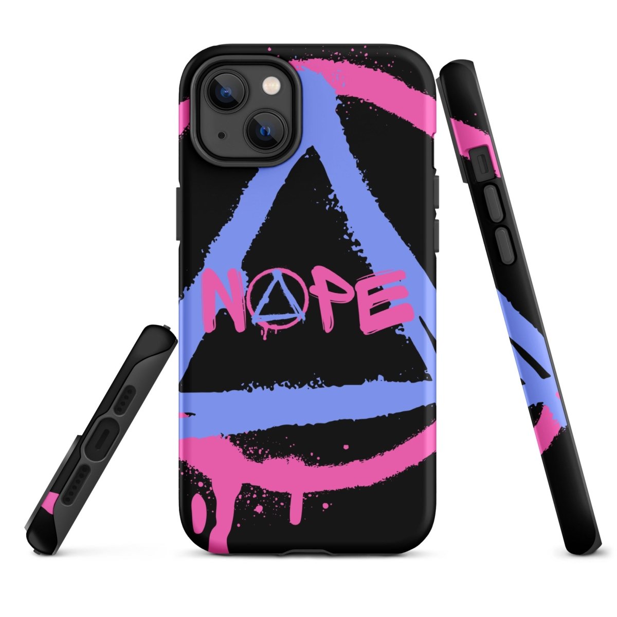 NOPE Symbol iPhone® Tough Case - Durable Protective Cover for iPhone 11/12/13/14/15 Pro Max - Anti-Scratch Shockproof Phone Case for Everyday Use & Outdoor Activities