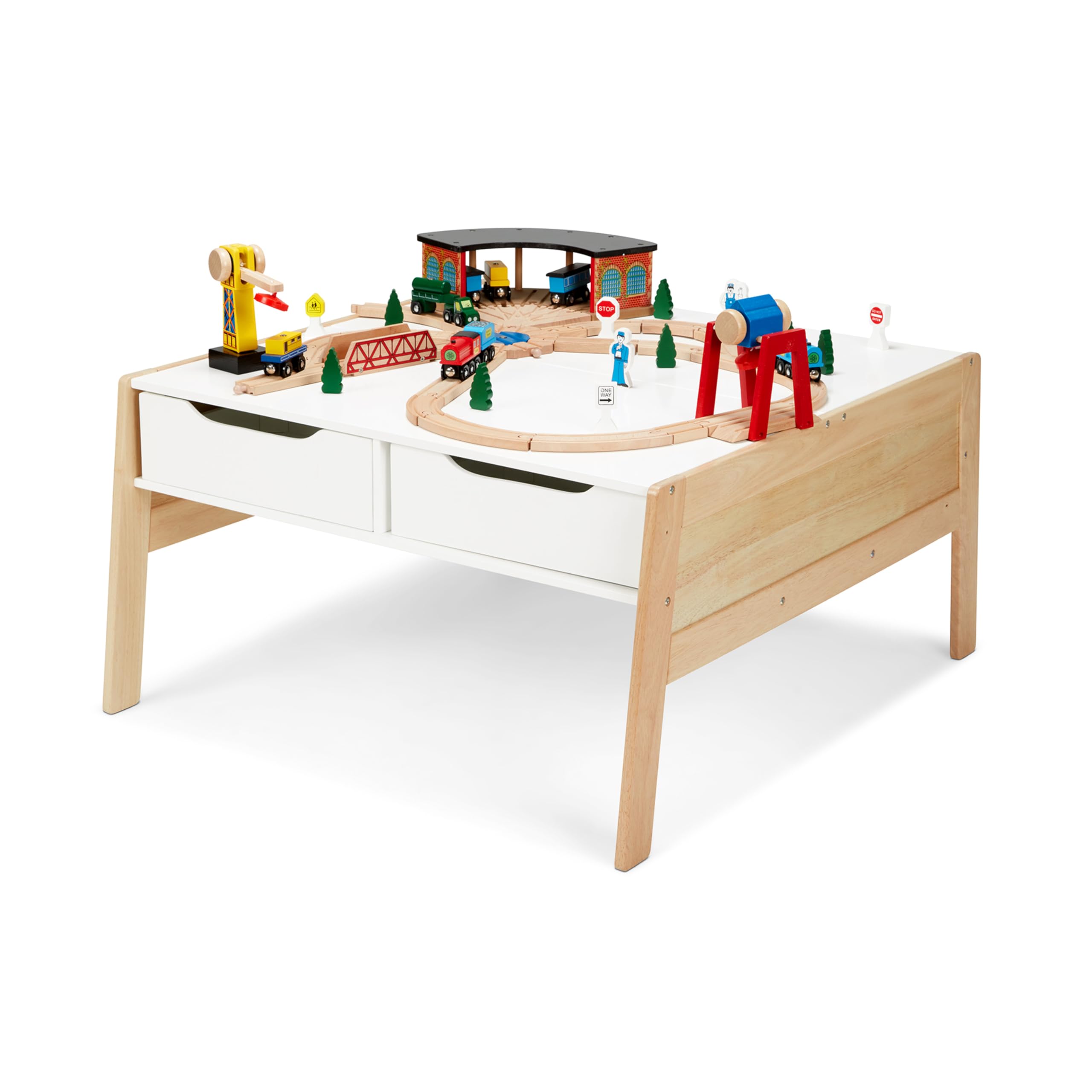 Melissa & Doug Wooden Kids Art & Activity Table with Storage Bins - Durable Wooden Play Table for Toddlers, Arts & Crafts, Learning Activities - Perfect for Playrooms, Daycares & Preschools
