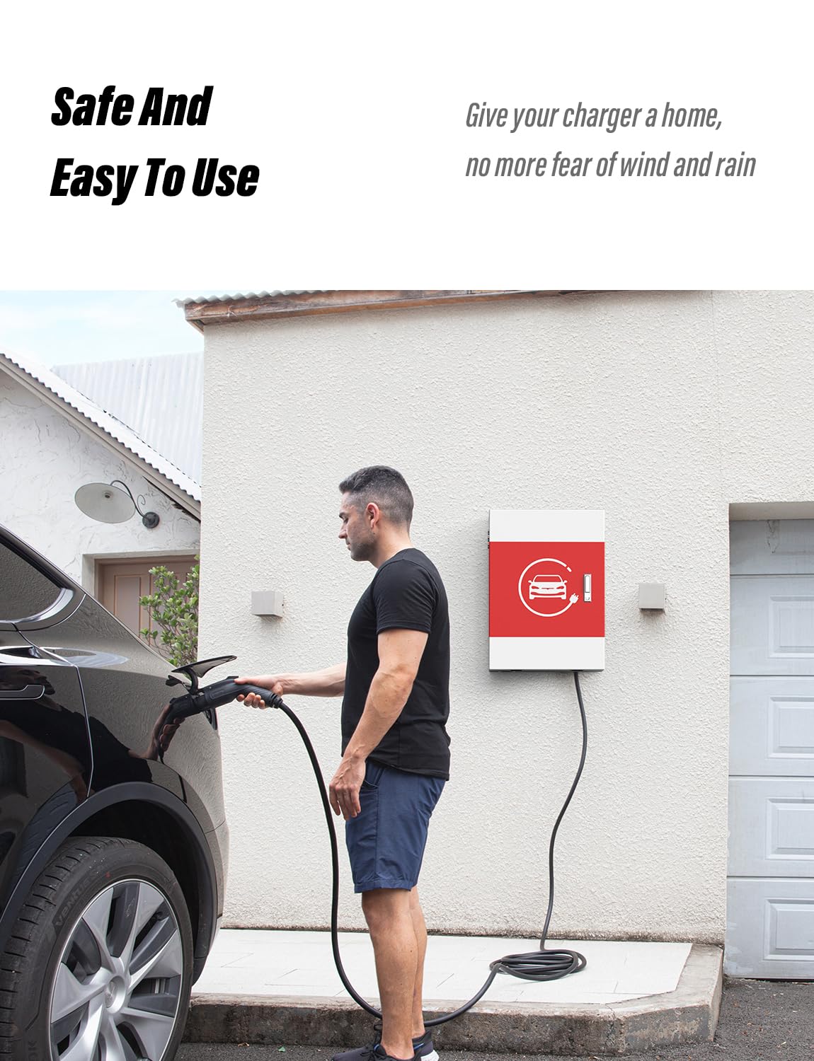 BMZX Tesla Wall Charger Box - Compatible with Tesla Wall Connector Gen 3 | Indoor/Outdoor EV Charger Enclosure with Cable Organizer | Waterproof & Dustproof Electric Vehicle Charging Solution for Home & Garage Use