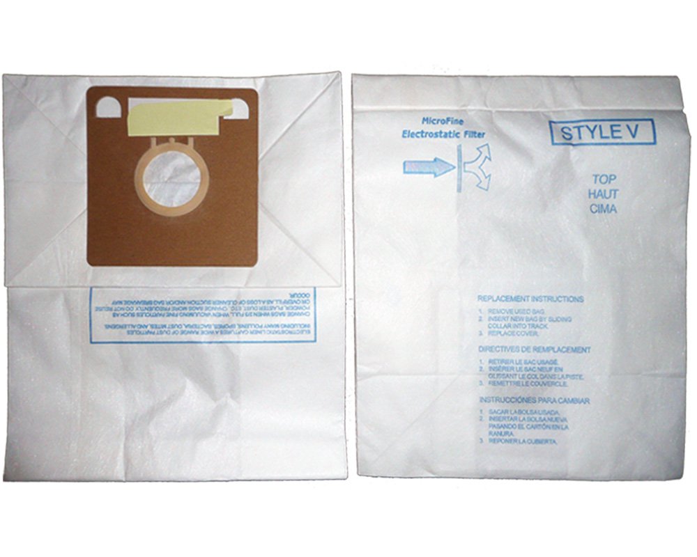 Eureka Allergy Style V Vacuum Bags - Compatible with Power Team Powerline Canister Vacuums (Models 6700, 6800, 6865, 8000, 8200, 8900, 52358, 52358-12, 576898-12, 54923-10) - Filteraire Replacement Bags for Home Cleaning System - Perfect for Allergy Sufferers & Deep Cleaning