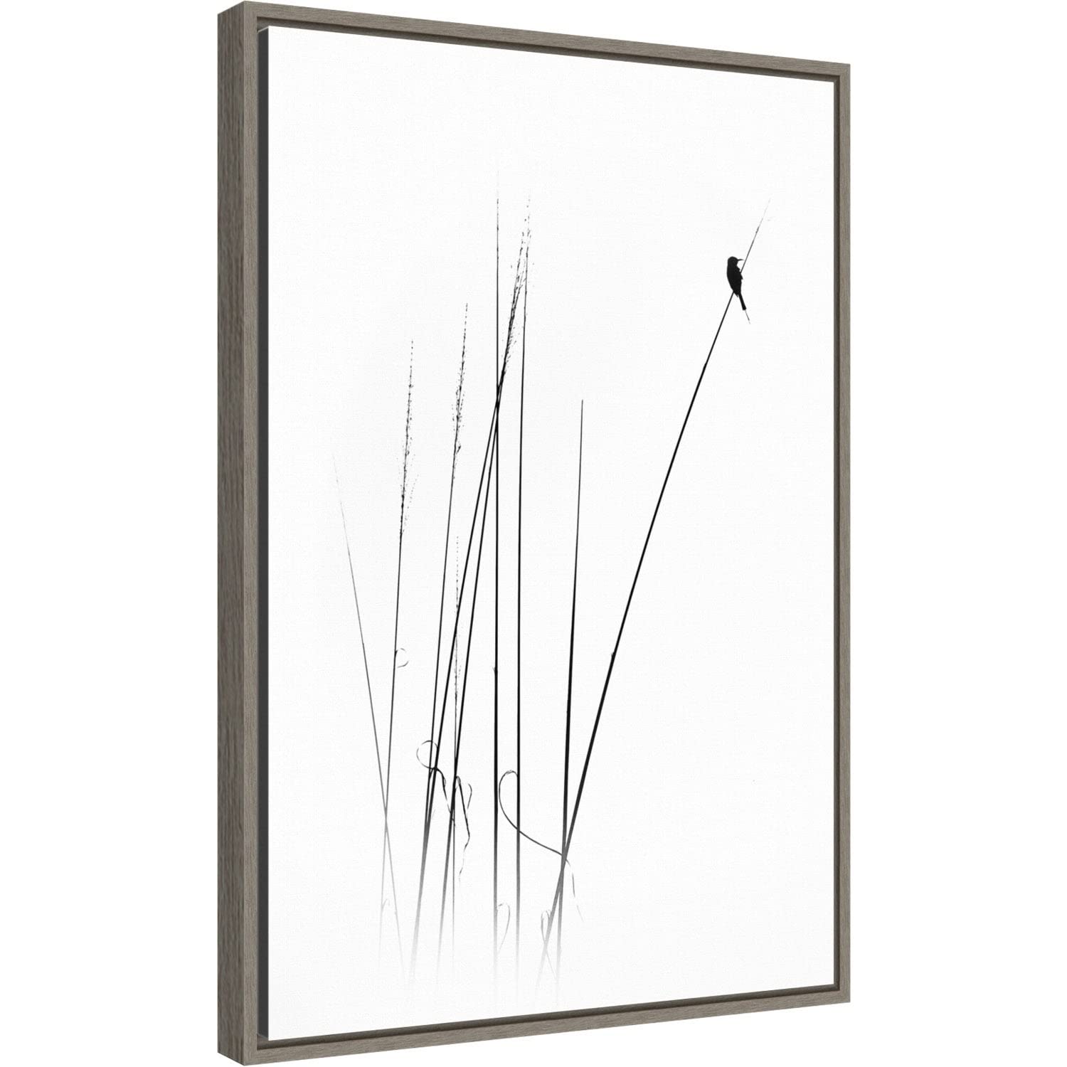 Amanti Art Framed Canvas Wall Art - 23x16 Rustic Farmhouse Bird Painting by Swapnil | Animal Artwork for Living Room, Bedroom & Bathroom Decor | Perfect for Home, Office & Gift Giving