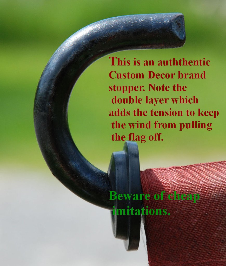 Custom Rubber Garden Flag Stoppers - Set of 3 for Outdoor Decor