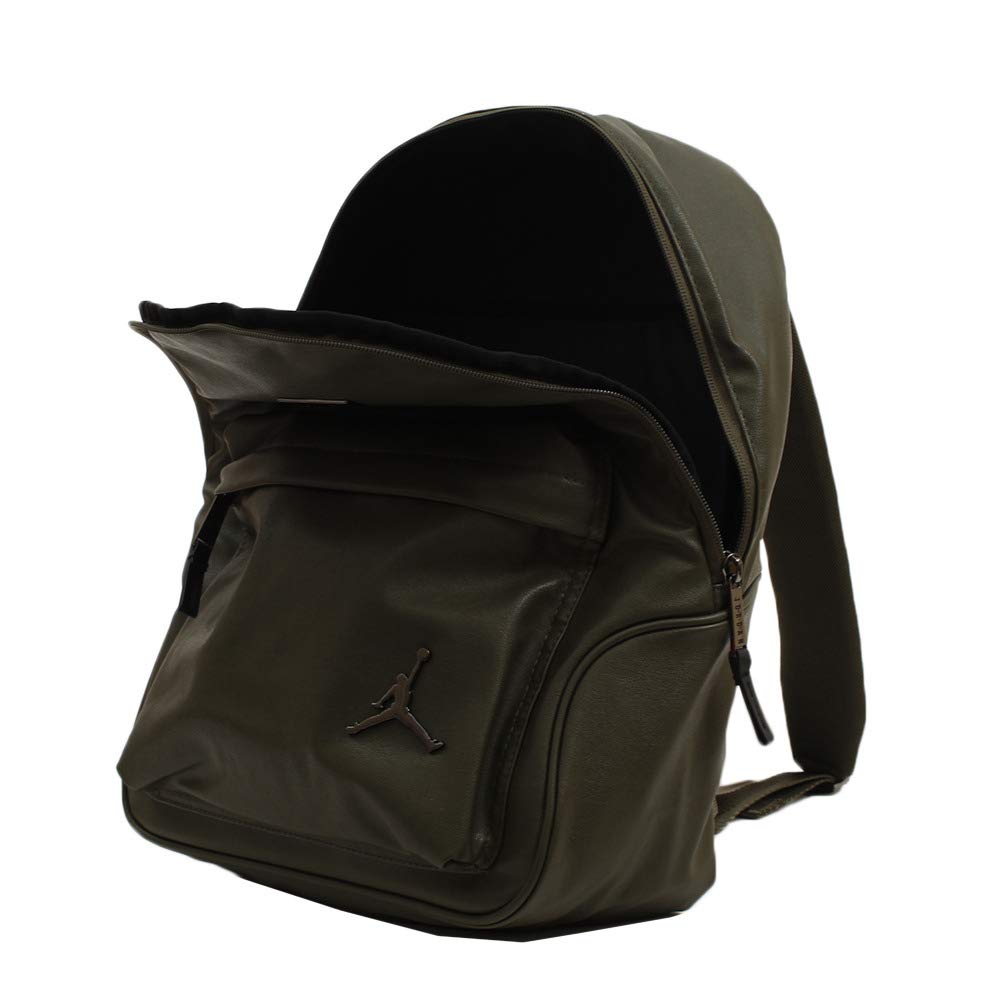Nike Jordan AIR Jumpman Basketball Backpack - Olive Green Canvas, Large 16.5