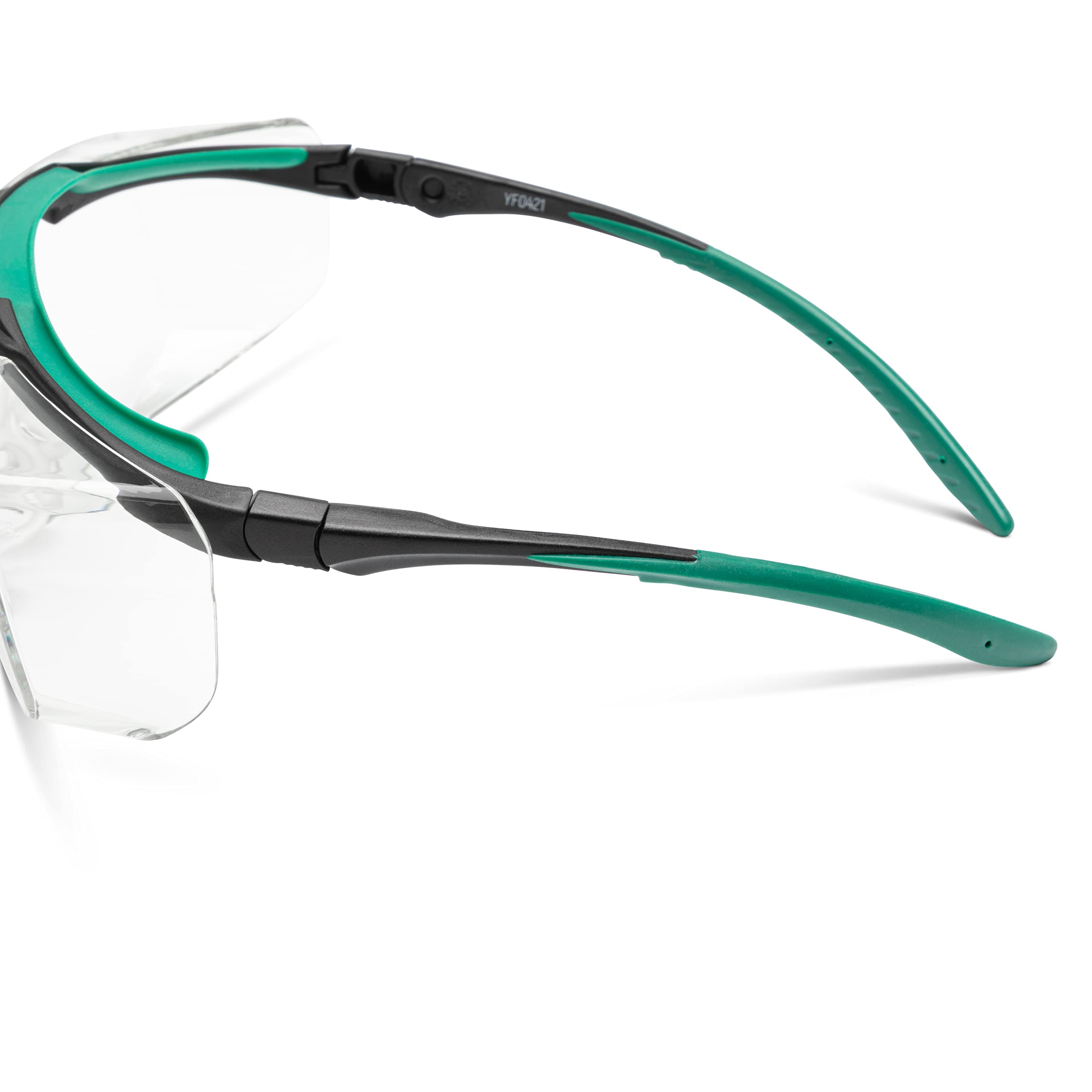2 Pairs SATA Comfortable Impact Safety Glasses - 100% UV400 Protection, Anti-Fog & Anti-Scratch Coating, Z87.1:2020 Certified, Fits Over Prescription Eyewear (STYF0421) - Ideal for Construction, Woodworking & Outdoor Activities