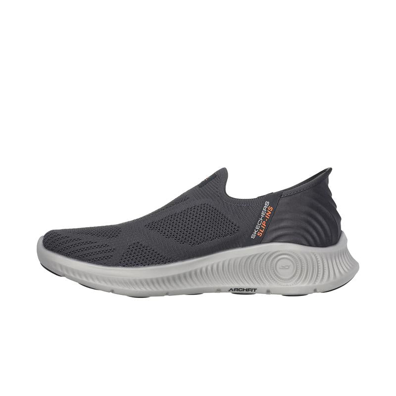 SLIP-ON WALKING SHOES FOR WOMEN - 216301/CHAR - Lightweight & Comfortable for Travel, Work & Everyday Wear