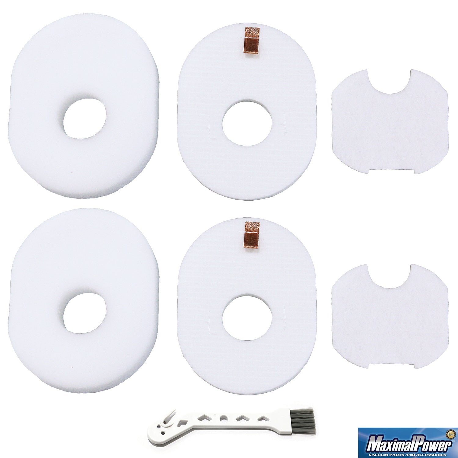 MaximalPower Replacement Foam & Felt Filter Kit (Part No. XFFV300) for Shark Rocket Ultra Light Vacuum - Compatible with HV300, HV302, HV320 Models - Extends Vacuum Life & Improves Suction - Perfect for Pet Hair, Dust & Allergen Removal