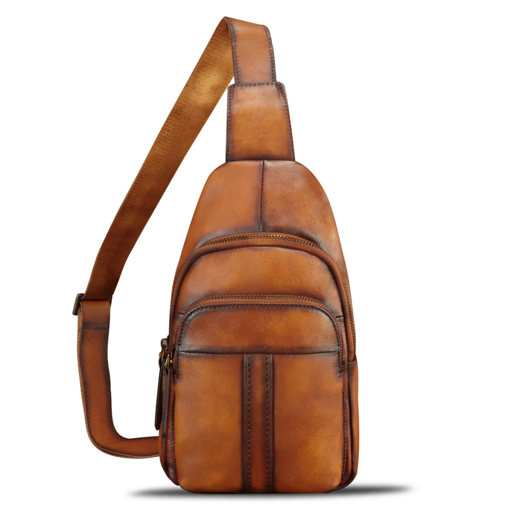 Genuine Leather Sling Bag for Women & Men - Real Leather Crossbody Backpack Purse - Perfect for Travel, Work & Everyday Use