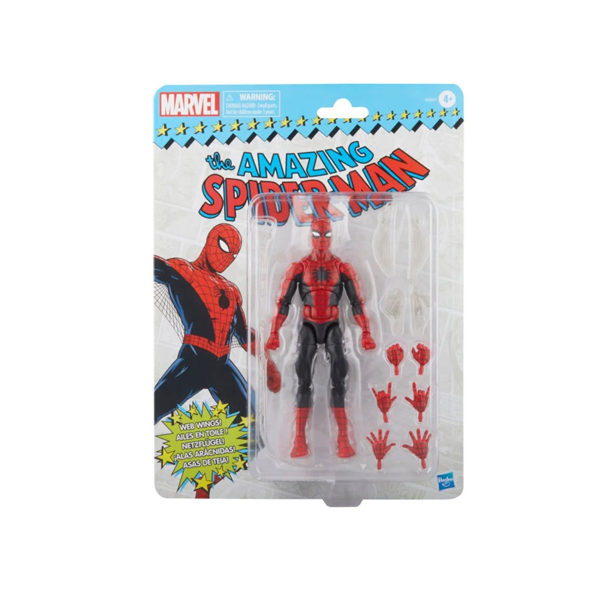 Hasbro Marvel Legends Series: The Amazing Spider-Man Retro Collection 6-Inch Action Figure - Collectible Toy for Superhero Fans & Display