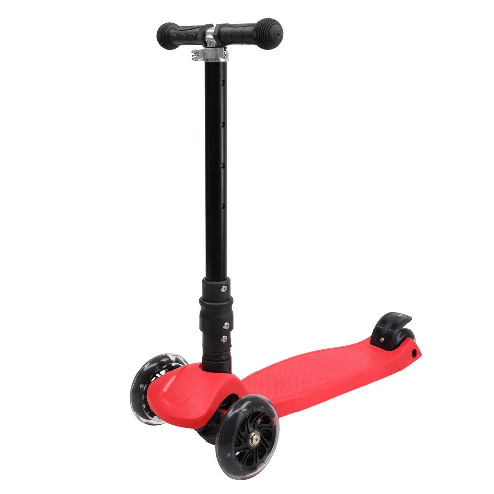 Beyamis Foldable 3-Wheel Scooter for Adults & Teens - Lightweight, Portable, and Durable - Perfect for Commuting, Shopping, and Outdoor Adventures (Red)