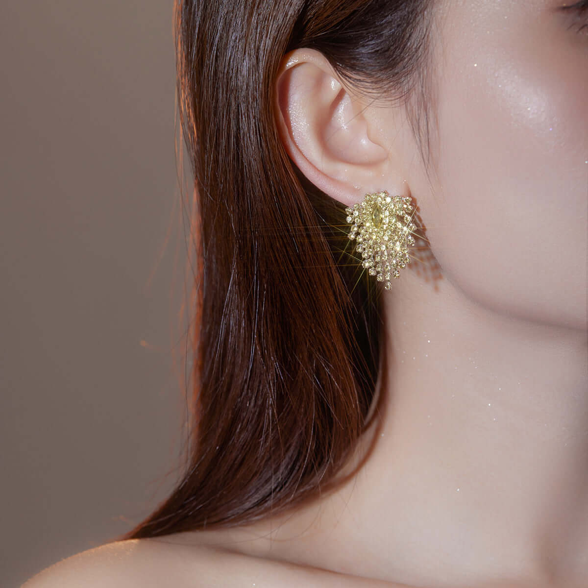 Sparkly Color Rhinestone Burst Stud Earrings | Fashion Jewelry for Women | Perfect for Parties, Weddings & Special Occasions