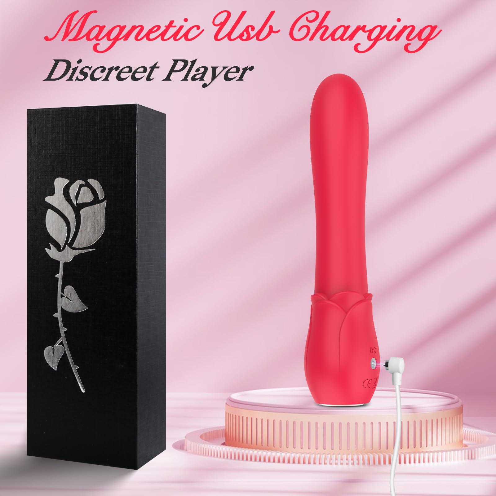 Best G Spot & Clitoral Vibrator - 8 Powerful Vibration Modes, Soft Silicone Dildo Massager for Women & Couples - Anal & Vaginal Stimulation Rose Sex Toy - Perfect for Solo Play & Romantic Nights