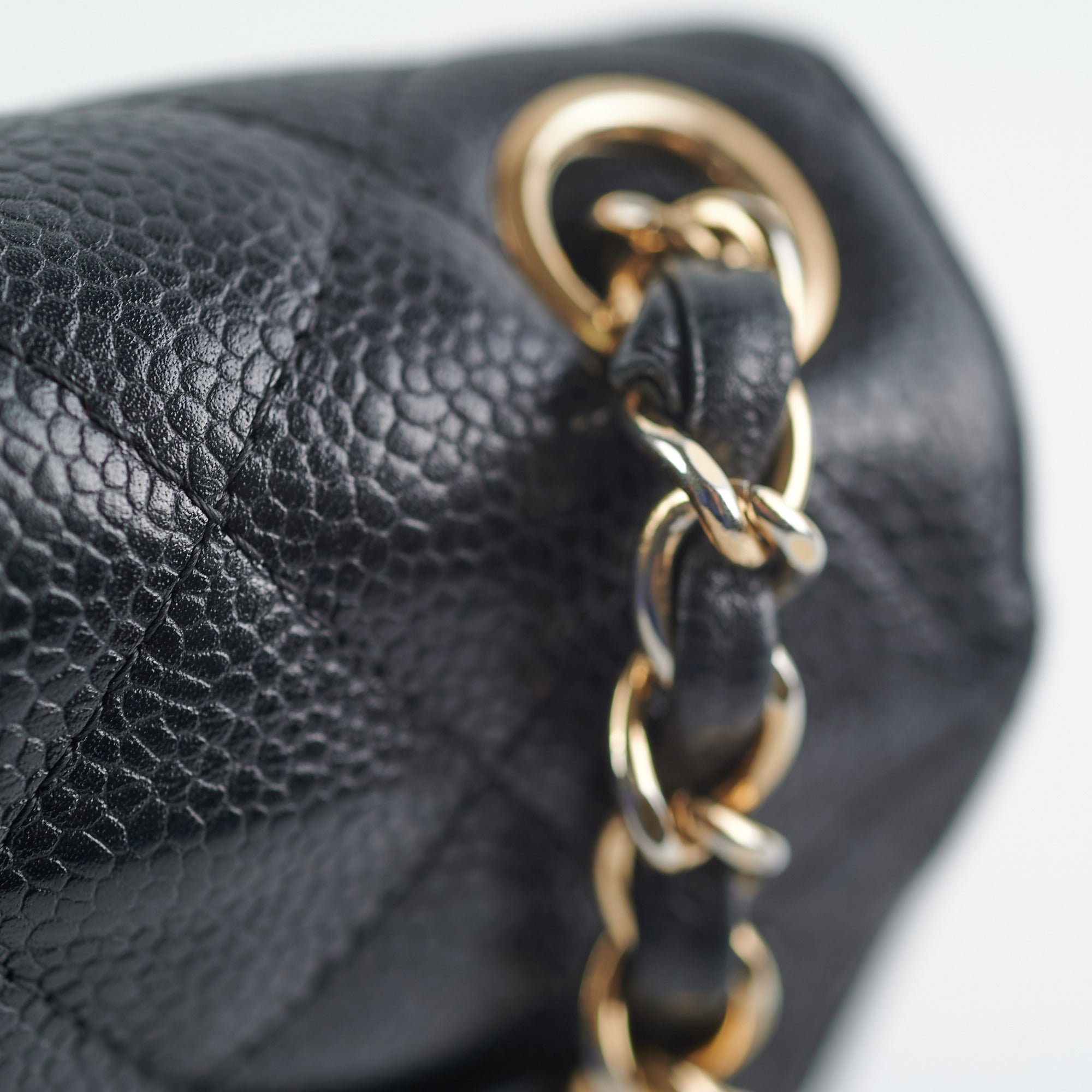 Chanel Mini Square Caviar Leather Crossbody Bag with Gold Hardware in Black - Perfect for Evening Events & Luxury Fashion Accessories