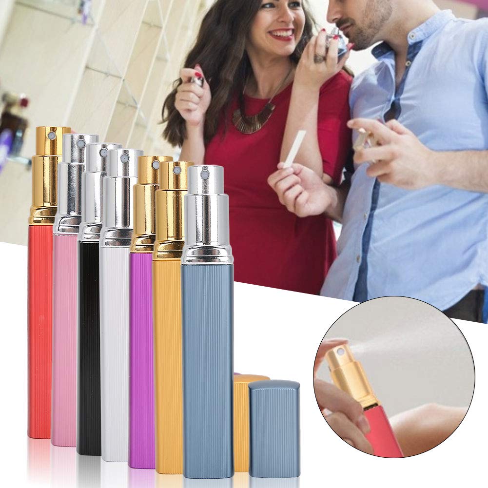 Set of 2 - 7Pcs Travel-Sized Perfume Spray Bottles with Liquid Dispenser | Refillable & Leak-Proof | Perfect for Travel, Office, Gym & Daily Fragrance Refills