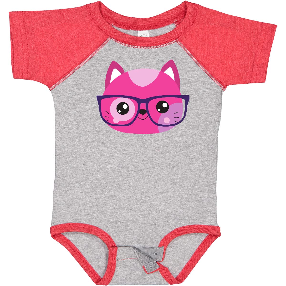 Hipster Cat Baby Bodysuit - Cute Kitten with Glasses for Playtime