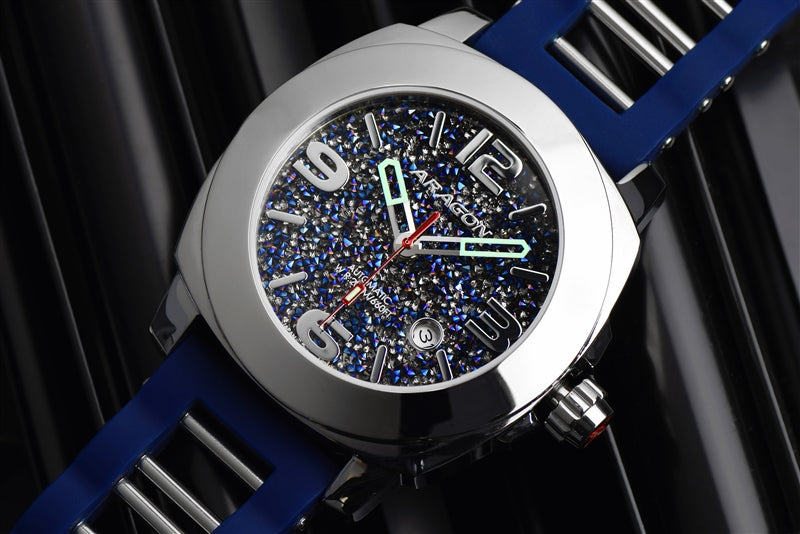 ARAGON Parma Galaxy Dial Automatic Watch for Men - A158SLV Stainless Steel Timepiece - Perfect for Business, Casual & Formal Occasions