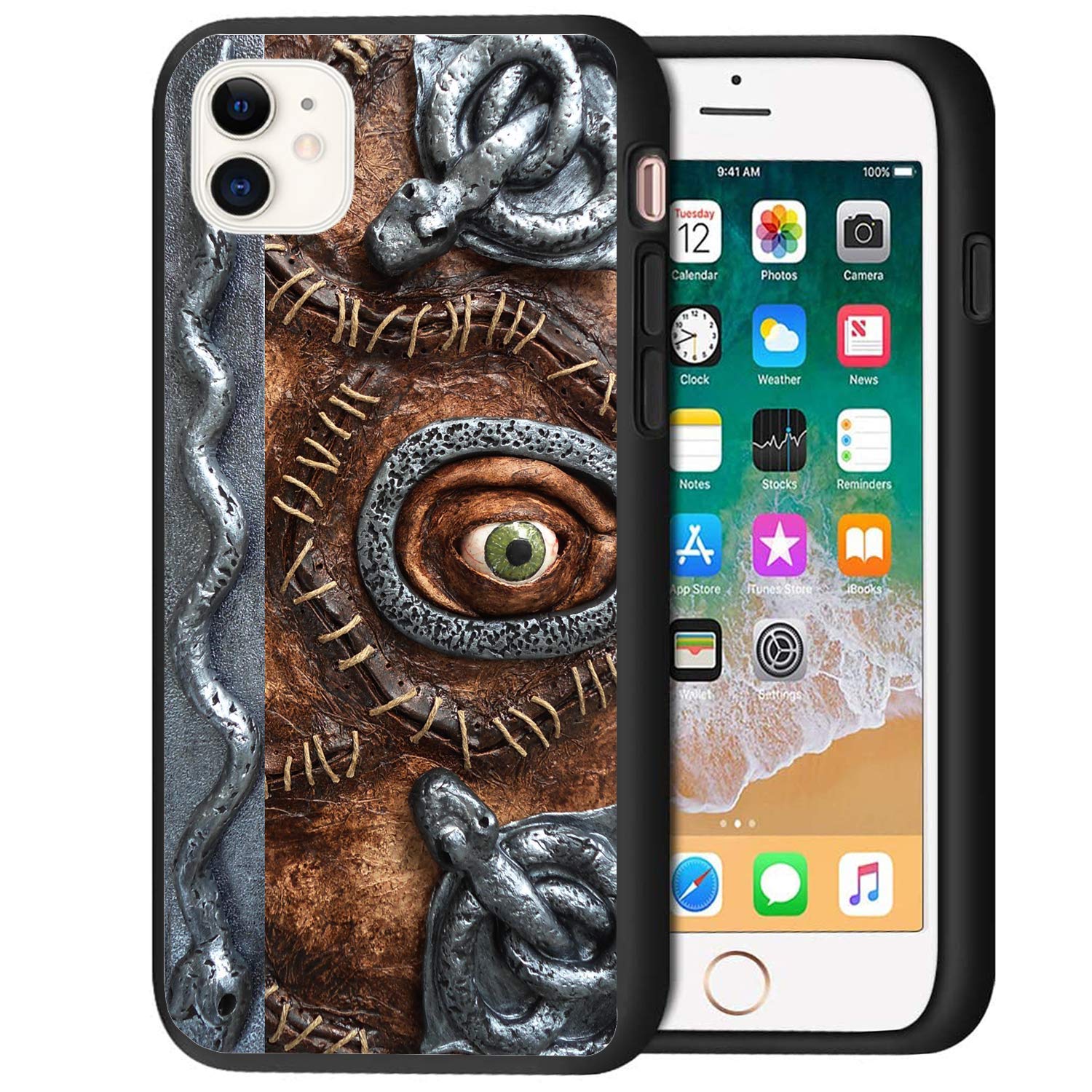 Premium Silicone Phone Case for iPhone 13 Pro - Soft Non-Slip Anti-Scratch Protective Cover with Reinforced Bumper (Black Spell Book Design) | Perfect for Everyday Use, Travel & Outdoor Activities
