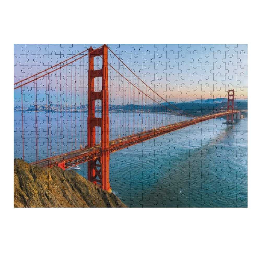1000 Piece Jigsaw Puzzle for Kids & Adults - Golden Gate Bridge Landscape - Educational & Intellectual Game Toy for Family Fun, Classroom Learning & Relaxation Therapy