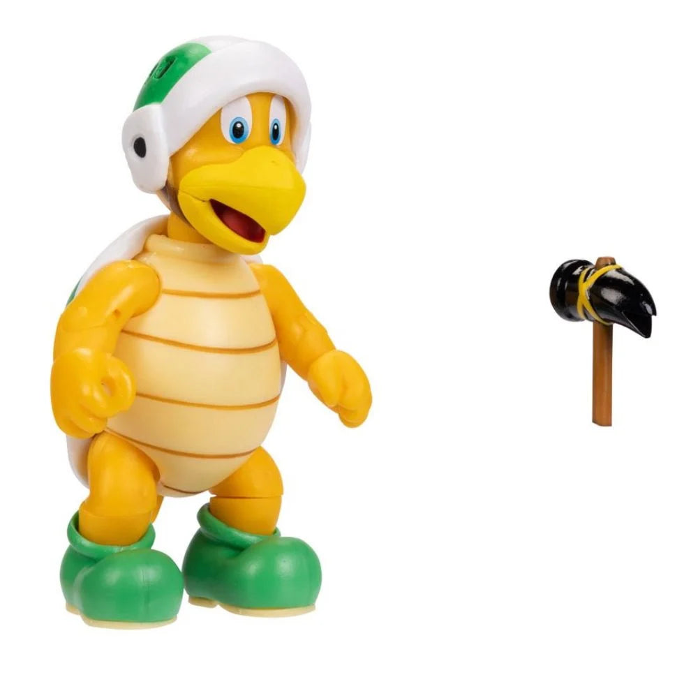 Nintendo Super Mario Bros Hammer Bro Action Figure with Hammer - Collectible Toy for Gamers & Fans | Perfect for Display, Gifts, and Gaming Decor