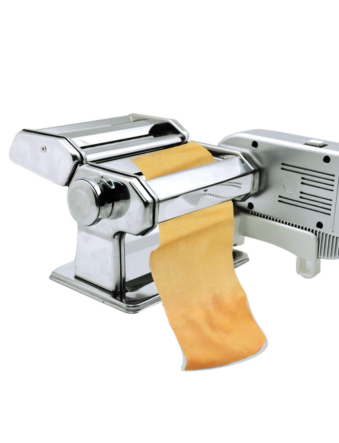 Automatic Electric Pasta Maker Machine with Motor - Hand Crank & Multifunctional Rollers for Homemade Pasta, Ravioli, Lasagna - Perfect for Italian Cooking, Family Dinners & Restaurant Quality Meals