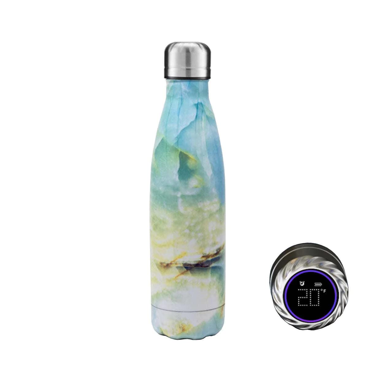 Aquaala UV Water Purifier Bottle with Temperature Display - BPA Free, Portable for Travel, Hiking, and Outdoor Activities