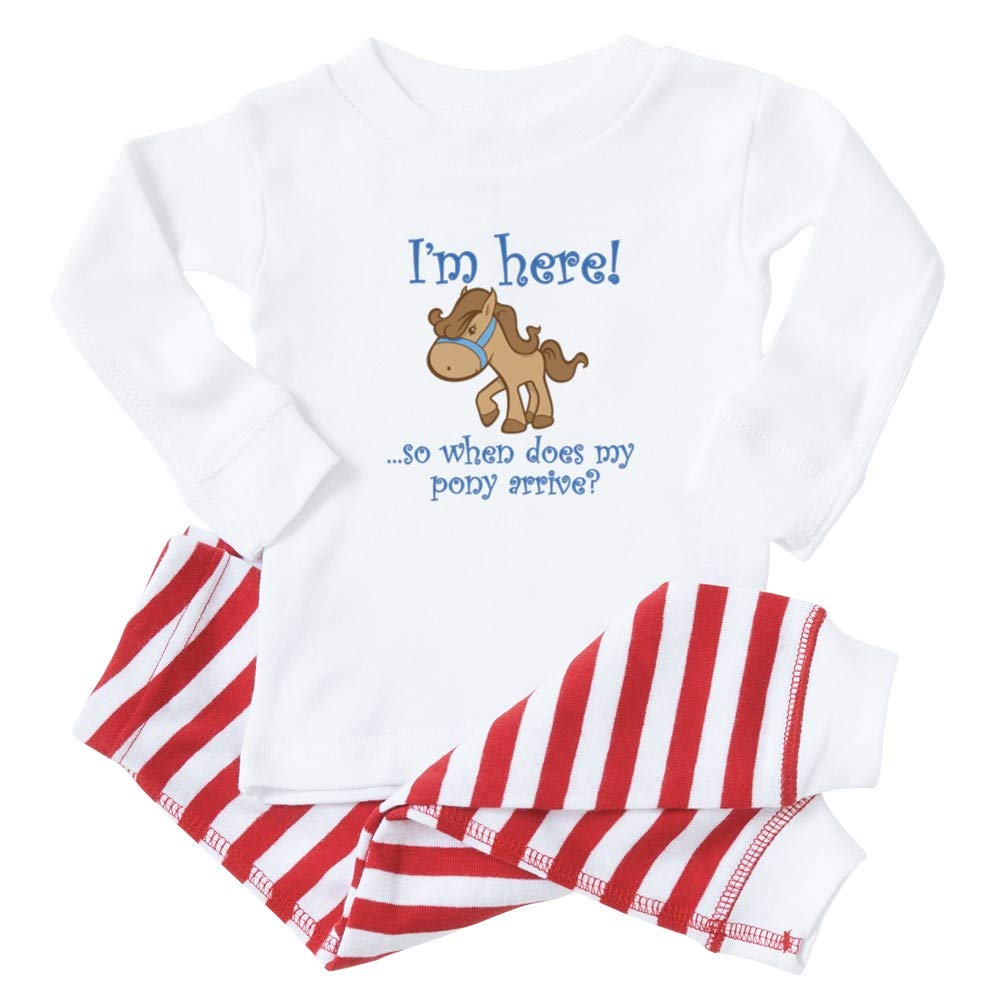 CafePress Pony Baby & Toddler Long Sleeve Pajama Set - Soft Cotton Sleepwear for Boys & Girls - Perfect for Bedtime & Lounging