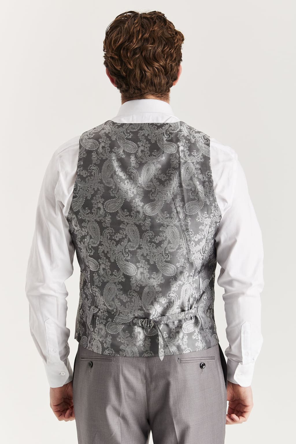Edward Men's Grey Waistcoat Vest - Slim Fit Formal Waistcoat for Weddings, Business & Special Occasions