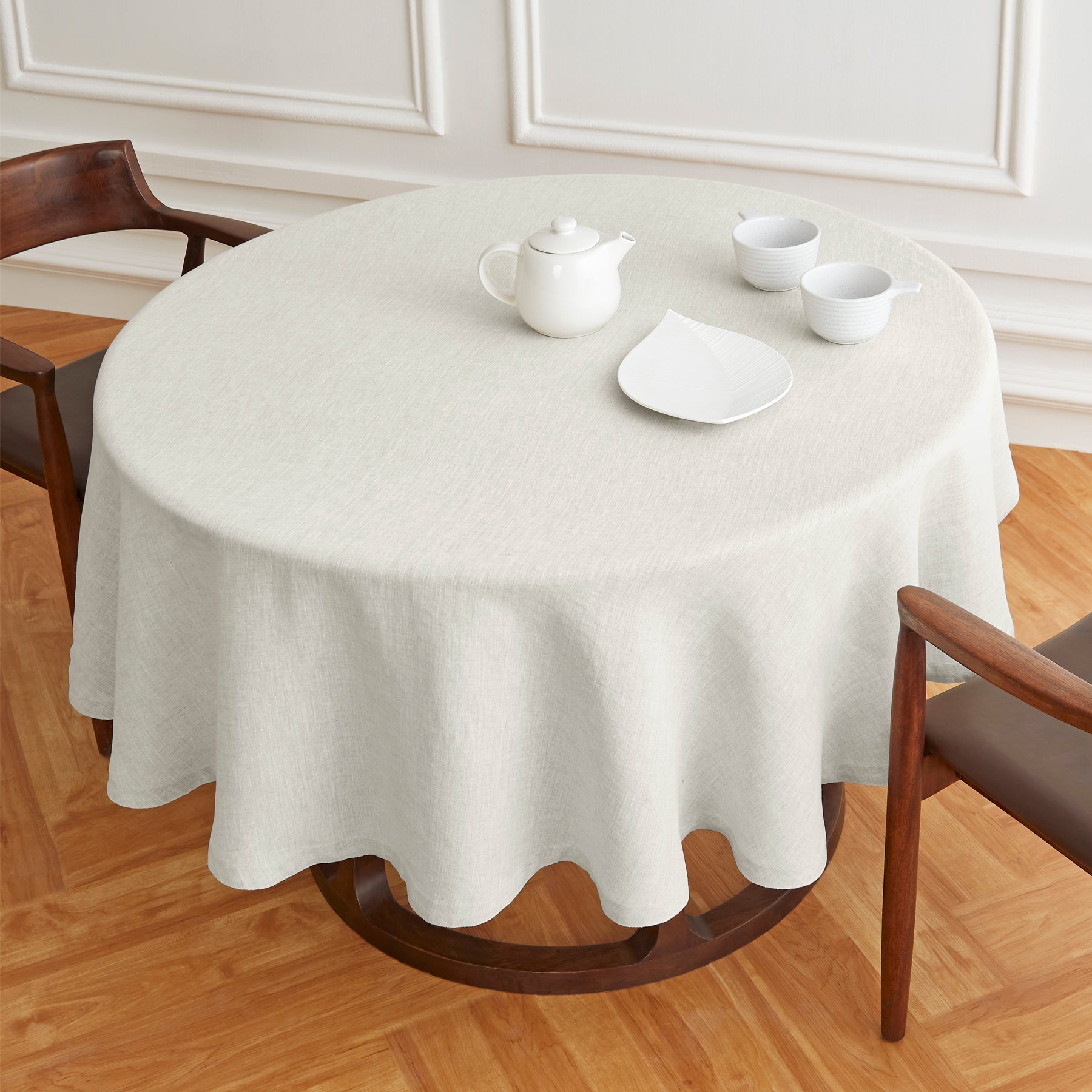 Sonoma Round Tablecloth - Premium Cotton Fabric for Dining & Parties - Perfect for Holiday Gatherings, Weddings & Home Decor