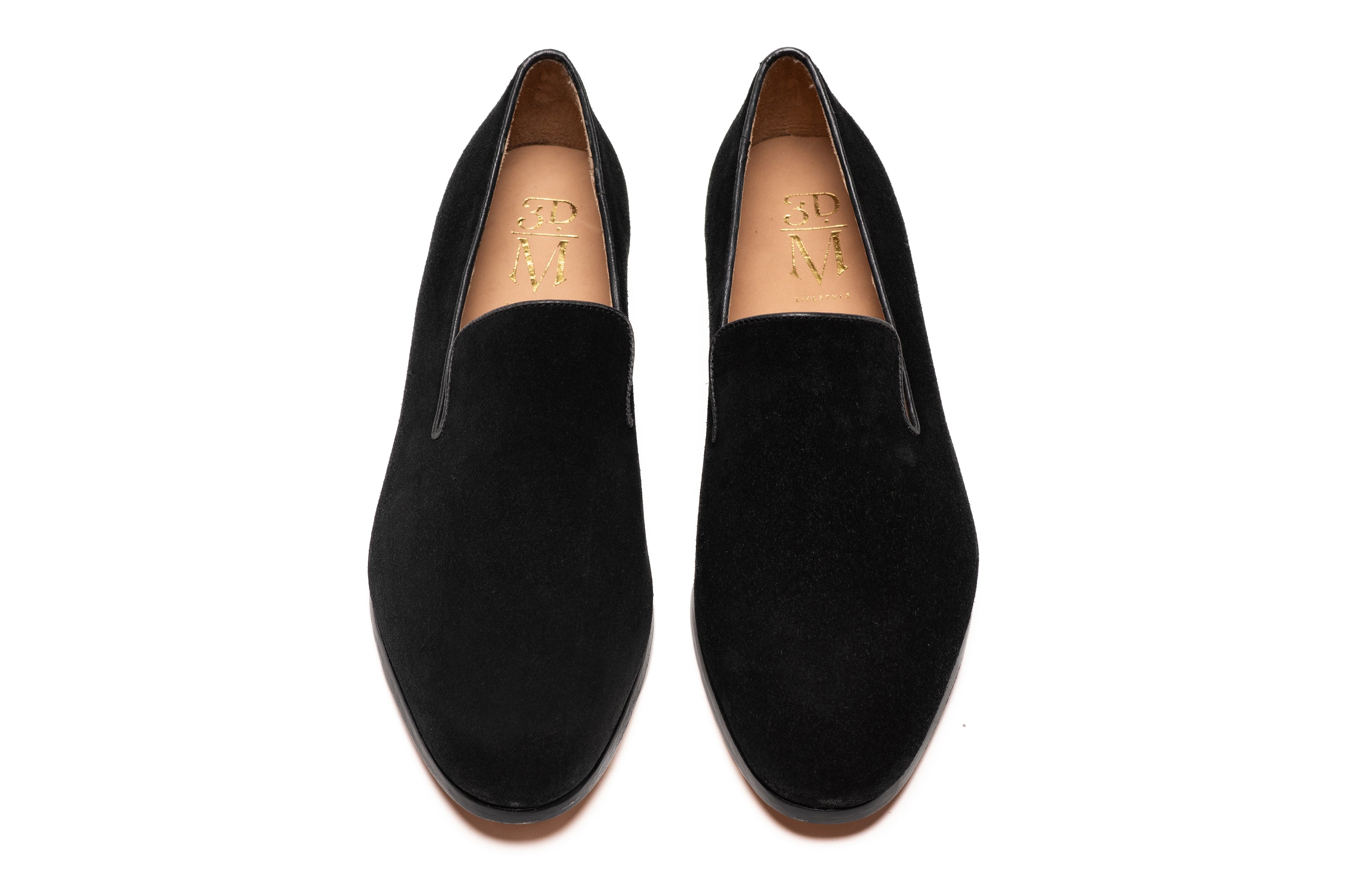 Black Suede Venetian Loafers for Men - Comfortable Slip-On Dress Shoes for Business, Casual & Travel