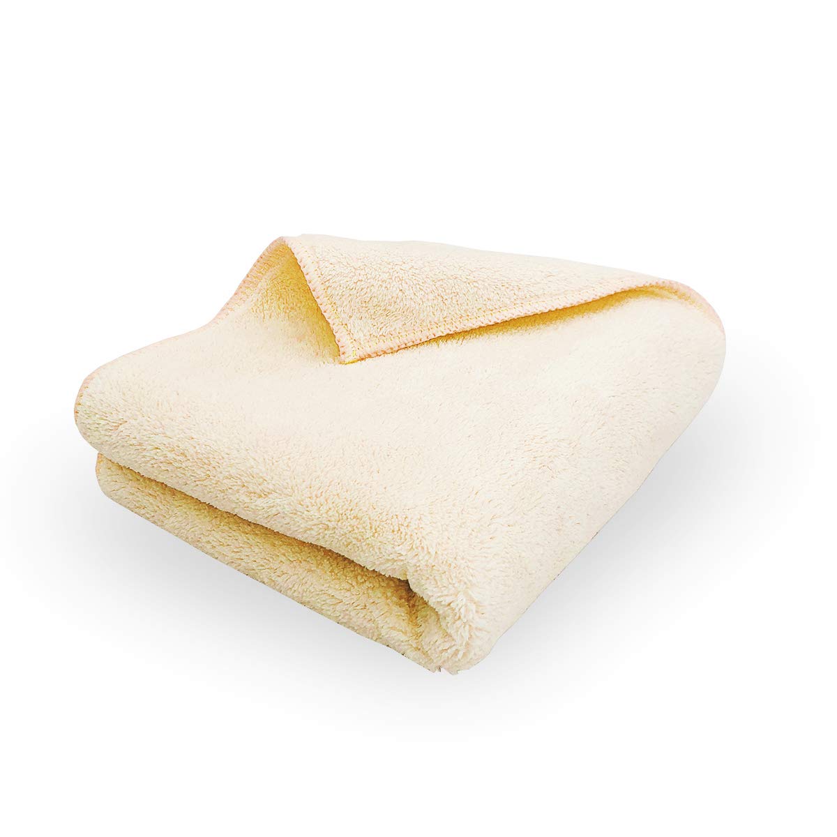 Xinrjojo Single Microfiber Hand Towel - Quick Dry, Super Soft & Highly Absorbent Bath Towel for Bathroom, Kitchen, Gym & Travel - Light Yellow, No Fading Plush Towel Set