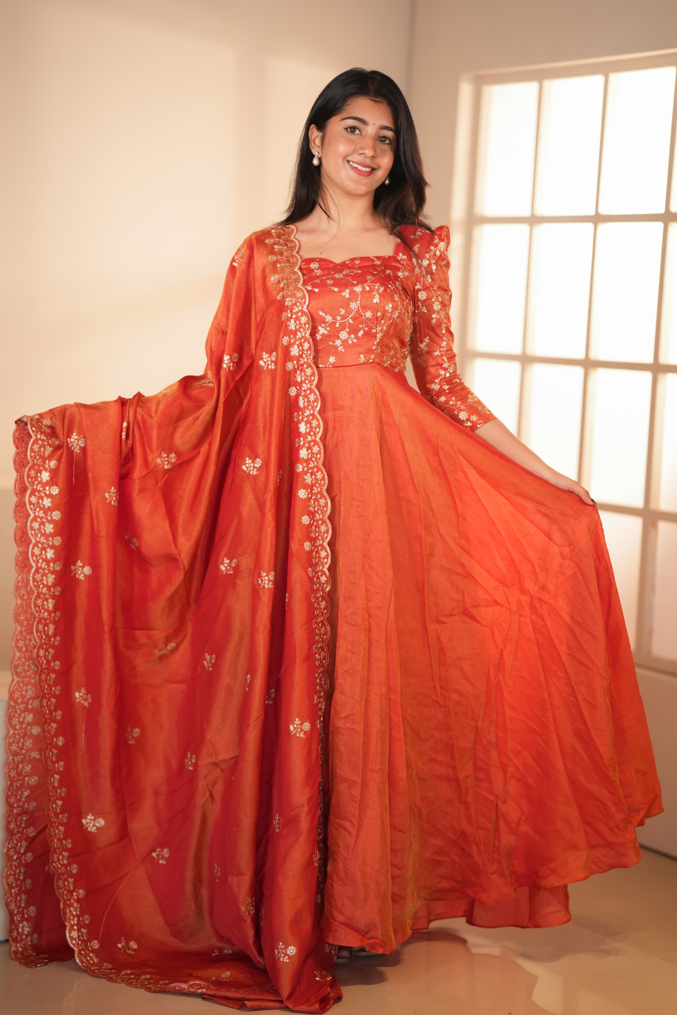 DD596 Premium Embroidered Designer Anarkali Suit for Women - Elegant Party Wear & Festive Occasion Outfit